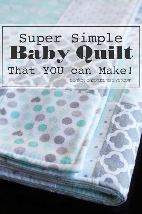 Hello amazing friends! Today I thought I'd pull this fun project from a few years ago out of my archives. This is a super simple tutorial for making a baby blanket out of receiving blankets. It still brings me lots of traffic from Pinterest, and with all the babies that are on the way in the next couple of months (thanks to those holidays that get all the feel-goods going!), I thought it was a good time to reshare. :) But first up...my exciting news! NO, I am NOT pregnant ha ha! Did I fool ... Couture, Patchwork, Diy Crib Quilt Easy, Simple Flannel Baby Blanket, Quilted Baby Blanket Patterns Simple, Flannel Baby Blankets Pattern, How To Sew A Blanket With Batting, How To Make A Receiving Blanket, Sewn Baby Blankets
