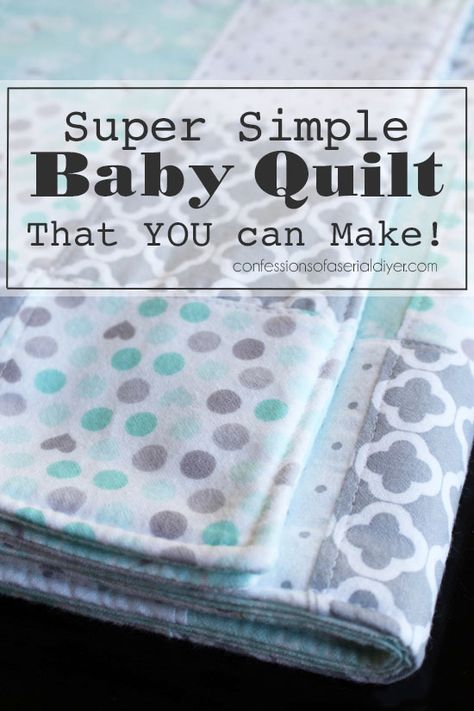 Hello amazing friends! Today I thought I'd pull this fun project from a few years ago out of my archives. This is a super simple tutorial for making a baby blanket out of receiving blankets. It still brings me lots of traffic from Pinterest, and with all the babies that are on the way in the next couple of months (thanks to those holidays that get all the feel-goods going!), I thought it was a good time to reshare. :) But first up...my exciting news! NO, I am NOT pregnant ha ha! Did I fool ... Couture, Beginner Sewing Projects, Patchwork, Simple Baby Quilt, Sewing Projects Easy, Sewing Videos, Crumb Quilt, Beginner Quilt, Baby Quilt Patterns