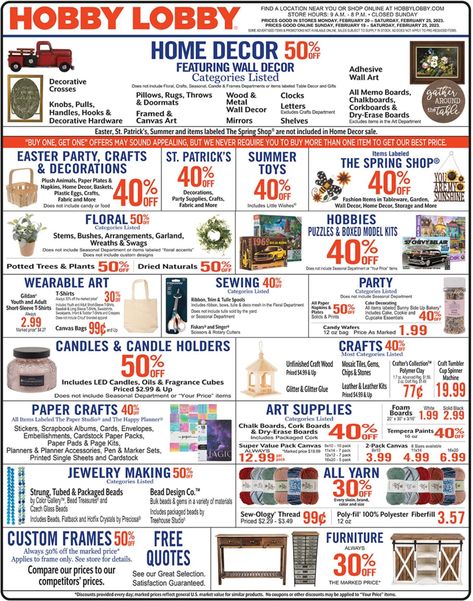 Hobby Lobby Sales Ad, Hobby Lobby Ad, Hobby Lobby Weekly Ad, Hobby Lobby Coupon, Hobby Lobby Sales, Stain Glass Cross, Seasonal Candles, Mirror Room, Hobby Lobby Store