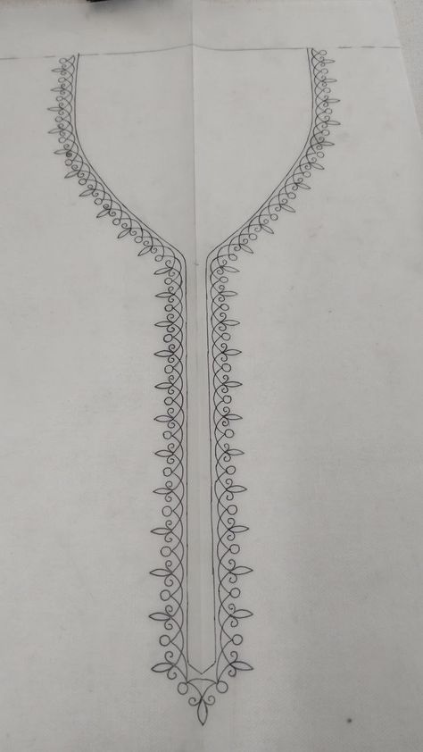Couture, Hand Embroidery Sketch, Neckline Khakha Designs, Border Khaka Designs, Embroidery Sketches Design, Rhinestone Designs Pattern, Clothes Embroidery Diy, Embroidery Fashion Detail, Embroidery Boutique
