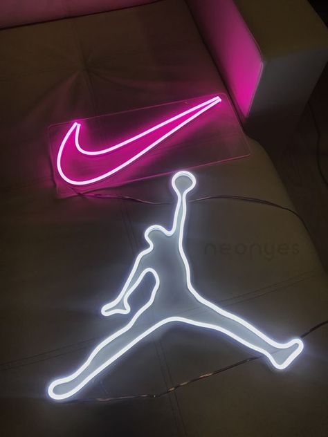 Nike LED Neon Sign, Nike logo neon sign, Sport neon sign, Custom neon sign,Home decor, Birthday gift,led neon sign, neon sign bedroom, nike, boyfriend gift, nike logo neon sign, nike neon light, night light, game room sign, sport sign, sport poster, sport wall decoration, nike decor, nike shop neon sign, nike logo, nike aesthetic, pink neon sign, red neon sign,man cave sign,nike wallpaper, nike neon ikon, nike neon aesthetic Basketball Jordan, Nike Air Logo, Vibey Room, Creative Typography Design, Neon Bedroom, Neon Signs Home, Logo Neon, Logo Basketball, Diy Room Decor For Teens