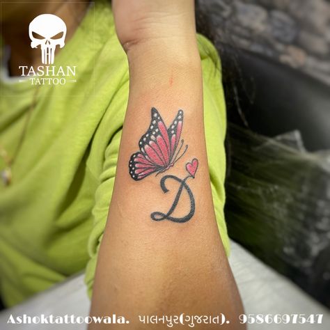 TashanTattoo
AshokTattooWala
S.20. Tirupati plaza
Opp. New bus stand
Near gd modi collage
Palanpur (gujrat)
9586697547
9687533310 D Name Tattoo Design, Durga Name Tattoo, Name And Butterfly Tattoo, D Name Tattoo, Butterfly With Letter Tattoo, D Letter Tattoo, Butterfly Tattoo With Name, Monogram Tattoo, Butterfly Name Tattoo