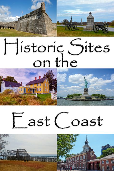 The East Coast is full of sites from early US history. There are so many interesting and unique sites that it can be hard to choose which to visit first. These are some of the more important and unique historic sites on the East Coast that you really shouldn't miss. #TBIN Historic Sites In The Us, Best Historical Places To Visit In The Us, Historical East Coast Road Trip, New England Historical Sites, American History Road Trip, Us History Road Trip, Historic Places To Visit United States, Places To Visit On The East Coast, Historical Vacations