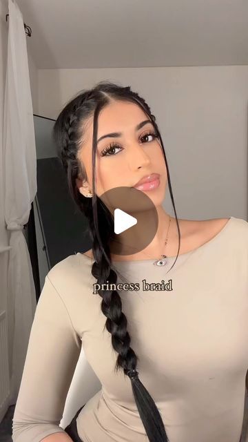 Alisha Kaur on Instagram: "princess braid🤎😚 #hairstyle #hairtutorial #hairinspo #hairideas #hairstyles #braid #braidedhair #braidedhairstyles #explore #reels" Braided Hairstyles, Summer Hairstyles, Princess Braid, Fast Hairstyles, Up Hairstyles, Hair Inspo, Hair Tutorial, Cute Hairstyles, Easy Hairstyles