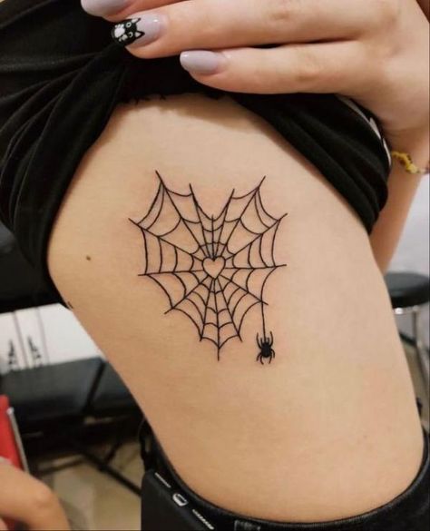 Heart spider web tattoo Heart Spider Web Tattoo, Spider Web Tattoos, Heart Spider Web, Heart Spider, Symbolism Art, Butterfly Tattoos On Arm, Spiderman Tattoo, Body Tattoo Design, Spider Web Tattoo