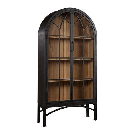 Astle Reclaimed Wood And Iron Display Cabinet by World Market Modern China Cabinet Display, Antique House Decor, Curio Cabinet Decor, Display Dishes, Modern China Cabinet, Florida Living Room, Display Cabinet Decor, Rustic Industrial Furniture, Collection Cabinet