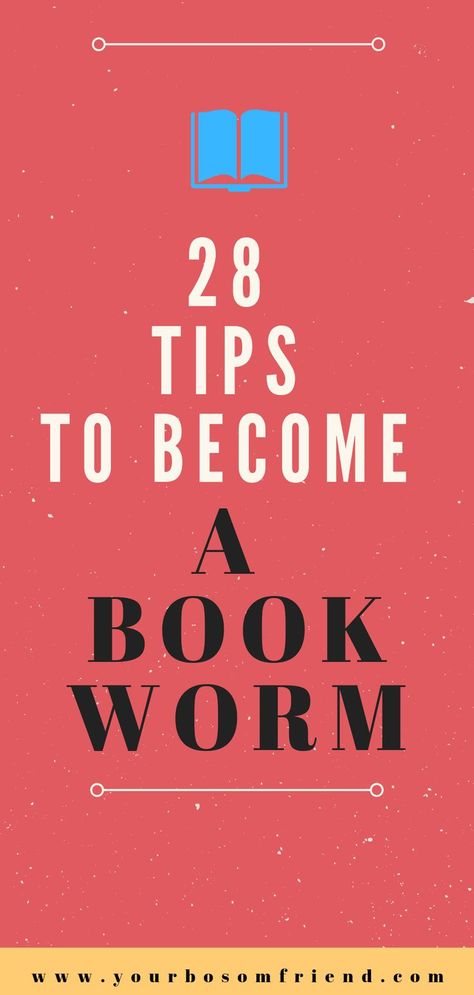 "It's never late to become a bookworm.  I became one when I was 27 years old.  So I this post I share 28 tips and tricks to become a bookworm.  You will learn some  common bookworm habits,  How to  become a book addict and enjoy reading more books.  and how to get motivated to read more.   So 28 tips to sum all these up. " How To Become A Bookworm, How To Read More Books Tips, How To Read More, Witty Remarks, Reading More, Library Inspiration, How To Get Motivated, Read List, Study Methods