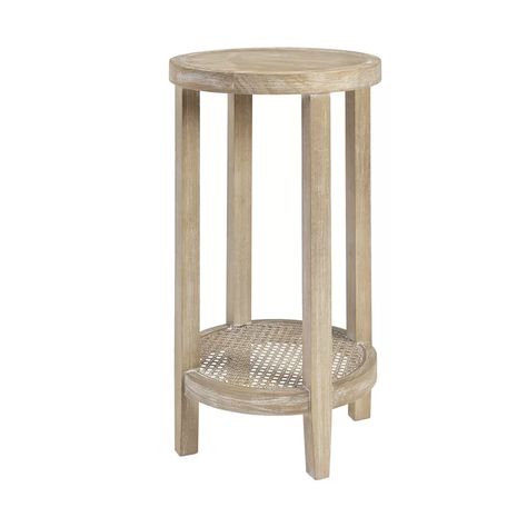 Martha Stewart Harley End Table | Wayfair Temple Glass, Table Beige, Chairside Table, Tall End Tables, End Table With Storage, Round Accent Table, Round End Table, Tempered Glass Shelves, Chair Side Table