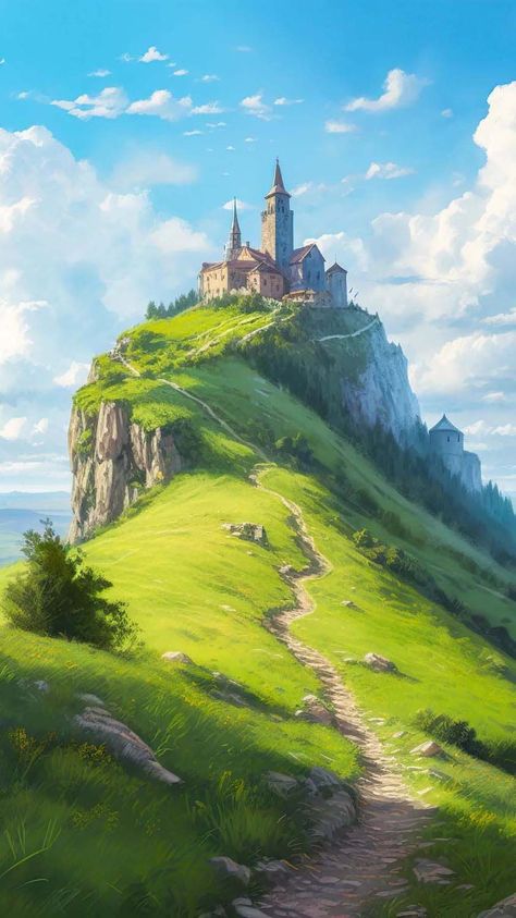 Dream Castle IPhone Wallpaper HD - IPhone Wallpapers : iPhone Wallpapers Fantasy Castle Art, Art Iphone Wallpaper, Fantastic Wallpapers, Fantasy Village, Iphone Wallpaper Hd, Wallpapers Ipad, Castle Art, Medieval World, Landscape Concept