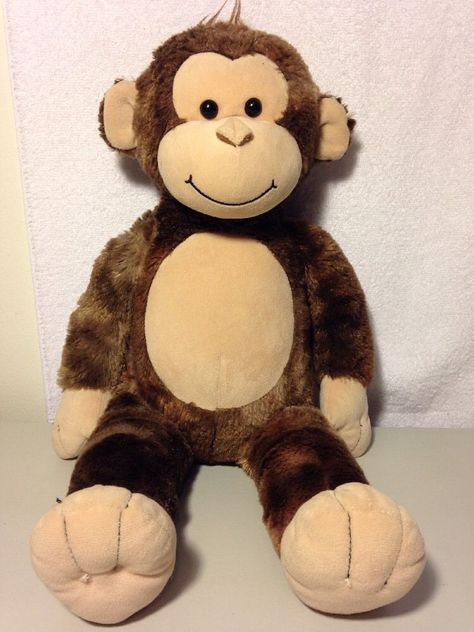 BUILD A BEAR MONKEY Plush Cheerful  18" Brown BABW Stuffed Animal #BuildaBear Monkey Build A Bear, Build A Bear Monkey, Monkey Plushies, Monkey Teddy Bear, Monkey Teddy, Stuffed Animal Bear, Stuffed Monkey, Monkey Toy, Africa Art Design