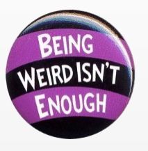 Being Weird Isn't Enough Pin Painted Rocks, Character Design, Lino Ideas, Weird Pins, Senior Jackets, Being Weird, Button Pins, North America, Independent Design