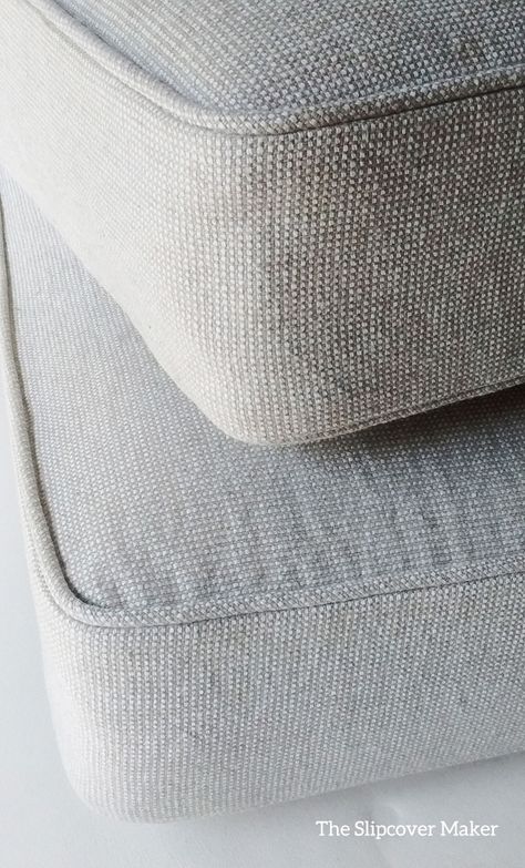 Love this casual farmhouse style fabric. It's a linen and cotton blend in color Oatmeal from Gray Line Linen. Couch Reupholster, Box Texture, Furniture Details Drawing, Light Gray Couch, Slipcovered Sofas, Slipcover Fabric, Linen Slipcover, Linen Sectional, Custom Slipcovers