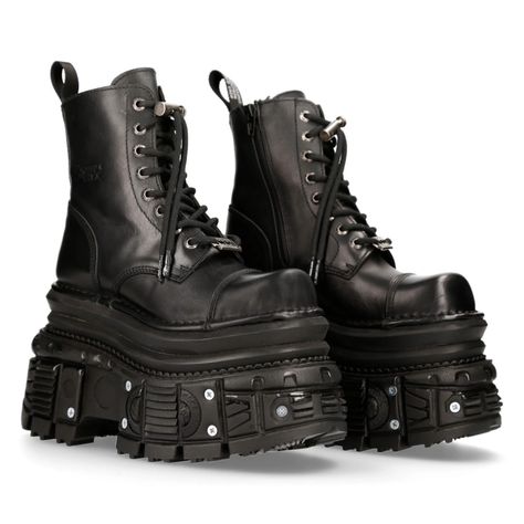 New Rock Boots, Goth Rock, Rock Shoes, Rock Boots, Rock Punk, Boots Uk, Mens Leather Boots, New Rock, Military Boots