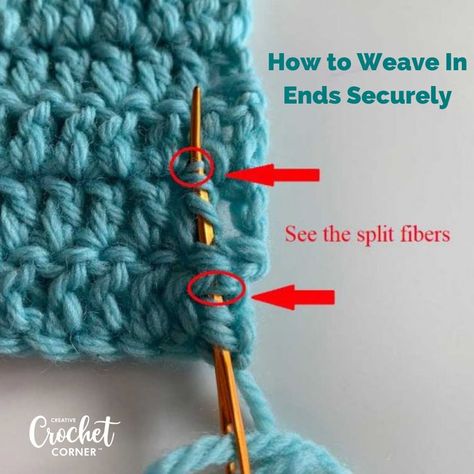 One of the most important parts of crochet, yet the most overlooked part, is finishing off, or, rather learning to weave in the ends. When my Nonna taught me to crochet way back in 1974, there were two things she told me that continue to reverberate in my head: Crochet How To Weave In Ends, Hiding Yarn Ends Crochet, Finishing Off Crochet, Best Way To Weave In Ends Crochet, Finishing Off Crochet Ends, How To Weave In Crochet Ends, Weaving Ends In Crochet, Weave Ends In Crochet, Finish Crochet Edges