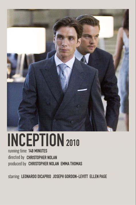 Minimalist polaroid movie poster. Inception Minimalist Poster, Inception Polaroid Poster, Inception Poster Minimalist, In Time Movie Poster, Classic Movies Posters, Cillian Murphy Poster, Inception Movie Poster, Cool Movies, Inception Poster