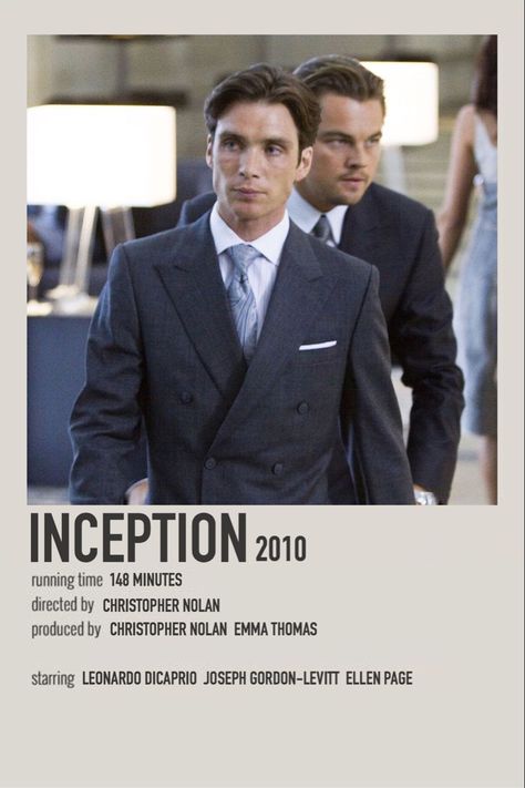 Minimalist polaroid movie poster. Inception Minimalist Poster, Inception Polaroid Poster, Inception Poster Minimalist, In Time Movie Poster, Classic Movies Posters, Cillian Murphy Poster, Classic Movies To Watch, Inception Movie Poster, Inception Poster