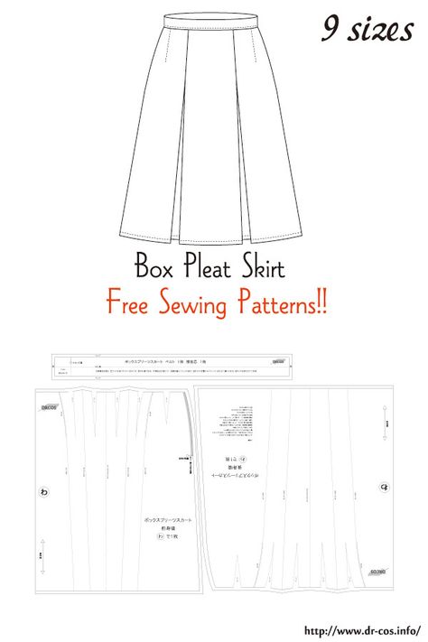 This is the pattern of a Box Pleat Skirt. cm size(A4 size) Children's-100,120,140/Ladies'-S,M,L,LL/Men's-L,LL Box Skirt Pattern, Box Pleated Skirt Pattern, Pleated Skirt Pattern Free, Box Pleat Dress Pattern, Box Pleat Skirt Pattern, Pleat Skirt Pattern, Box Pleats Skirt, Pleat Pattern, A Line Skirt Pattern