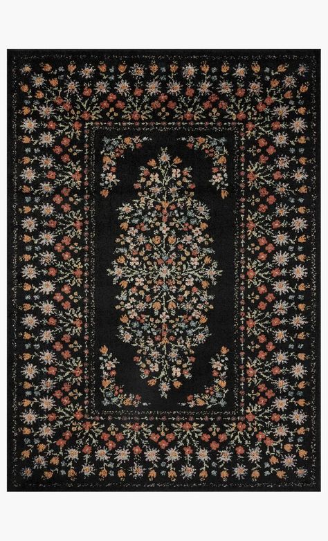 LAU-02 RP ELEANOR BLACK | Loloi Rugs Solid Rugs, Black Rugs, Square Rugs, Storage Furniture Bedroom, Loloi Rugs, Black Rectangle, Rug Direct, Black Area Rugs, Black Rug