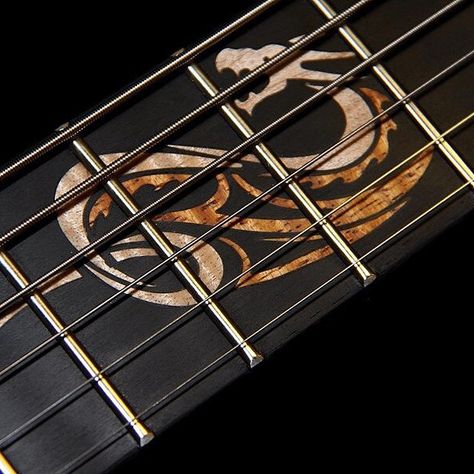 the fretboard inlay on my #lagguitars baritone custom guitar, my favorite sign, the dragon! It's a copy of the jewelery around my neck, awesome craftmenship Fretboard Inlay, Wood Magic, Instrument Craft, Guitar Inlay, Luthier Guitar, Cnc Ideas, Guitar Fretboard, Guitar Neck, Beautiful Guitars