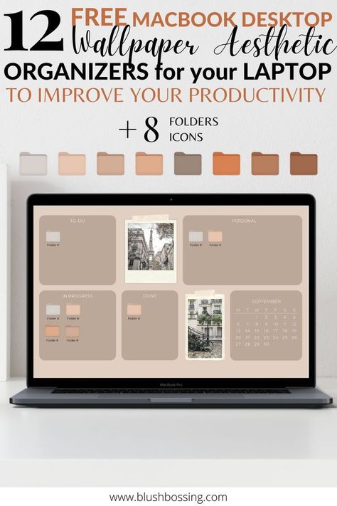 Organization Computer Wallpaper, How To Create A Desktop Wallpaper Organizer, Cute Laptop Organizer Wallpaper, Organizational Laptop Wallpaper, College Computer Wallpaper, Ios Macbook Wallpaper, Laptop Wallpaper Productivity, Organize Macbook Desktop, How To Organize Macbook Desktop