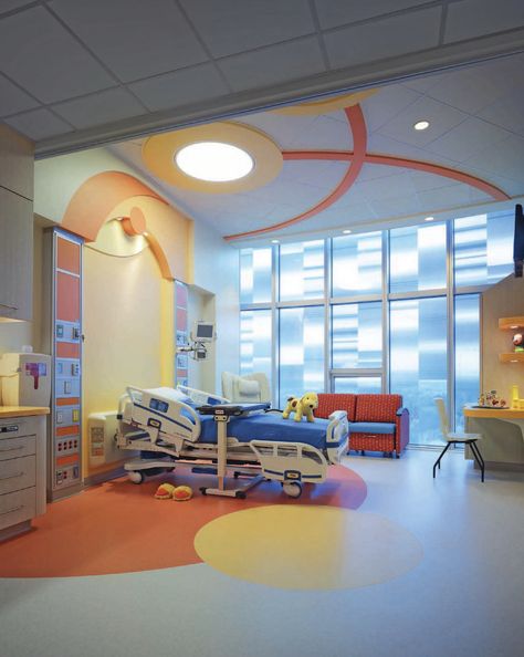 Helen DeVos Children's Hospital, Grand Rapids, MI Picu Hospital Room, Pediatric Hospital Interior, Children’s Hospital, Pediatric Hospital Design, Hospital Room Decorations, Hospital Playroom, Hospital Nursery, Hospital Decoration, Kids Hospital