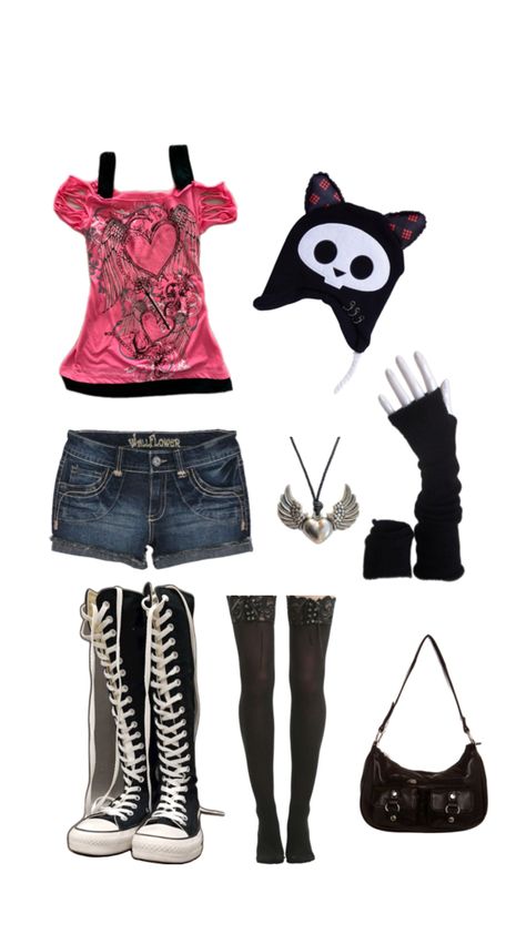 scene emo outfit 2000 2010 outfit inspo inspired fashion Outfit 2000, Scene Emo Fashion, 2010 Outfits, Scene Emo Outfits, Emo Scene Outfits, Levi Cosplay, Emo Outfit, Scene Outfit, Outfit Inso