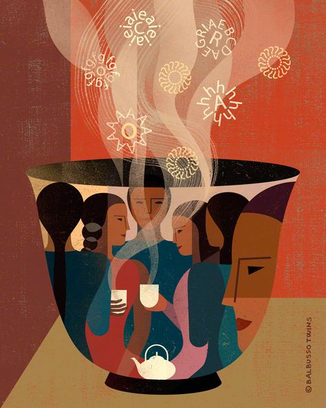 Illustrations series - Alumnae Mount Holyoke College on Behance Illustration Styles, Joseph Morgan, Figure Illustration, Mount Holyoke College, Feminism Art, Coffee Illustration, Eye Spy, Tea Art, Behance Project