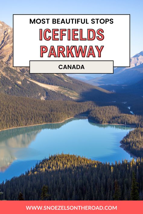 Discover the most beautiful highway in the world: the Icefields Parkway in Canada! Here you find what are the 10 most beautiful stops to make along the Icefields Parkway! Icefields Parkway, Canada Travel Guide, Parks Canada, Beautiful Roads, Beautiful Hikes, Western Canada, America And Canada, New Zealand Travel, Banff National Park