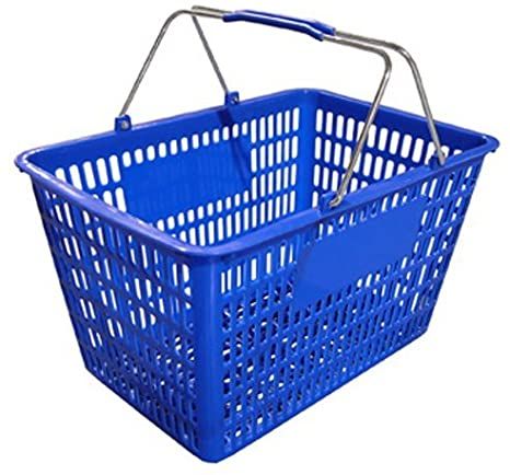 Fma Omcan Plastic Shopping Basket (Blue) Basket Blue, Grocery Market, Green Basket, Blue Baskets, Grocery Bags, Flooring Materials, Dining Storage, Market Shopping, Pantry Organization