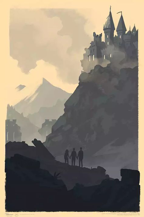 Hogwarts Castle Drawing, Harry Potter Posters, Dark Academia Posters, Olly Moss, Harry Potter Wallpaper Phone, Wallpaper Harry Potter, Harry Potter Iphone, Halloween Wallpaper Iphone Backgrounds, Harry Potter Painting