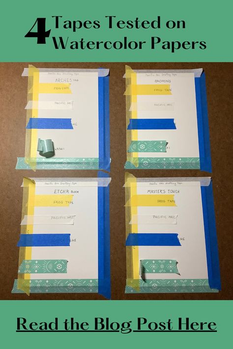I tested 4 tapes on 4 watercolor papers to see which tape is the one that will work best on which watercolor paper. Read about the surprising results in my latest blog post. Have a wonderful rest of your day, Friends! Best Tape For Watercolor Paper, Printing On Watercolor Paper, Best Watercolor Paper, Photo To Watercolor, Tape Painting, Learn Watercolor, Arches Watercolor Paper, Watercolor Journal, Arches Paper