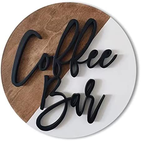 Coffee Bar Station, Coffee Bar Design, Farmhouse Coffee Bar, Diy Coffee Bar, Coffee Bar Sign, Home Coffee Bar, Coffee Bars In Kitchen, Bar Inspiration, Coffee Nook