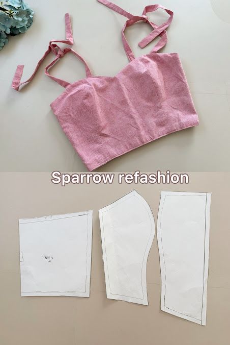 How to Make a Bustier Top Pattern: A Beginner’s Guide | Free sewing Patterns - Sparrow Refashion: A Blog for Sewing Lovers and DIY Enthusiasts Tank Top Sewing Pattern Free, Bustier Sewing Pattern, Sewing Top Pattern, Beginner Dress Pattern, Bustier Top Pattern, Easy Sewing Projects Clothes, Sparrow Refashion, Top Pattern Sewing, Crop Top Sewing Pattern