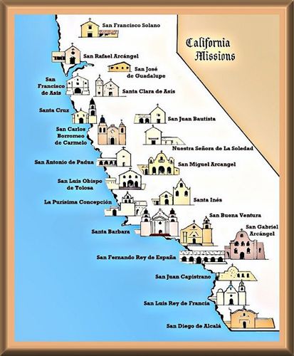The California Missions. http://www.missionscalifornia.com  Visited SO many of these and studied them in elementary school = LOVE California Missions Project, Alta California, Mission Projects, Ca History, California Missions, California History, California Map, San Gabriel, Printable Maps