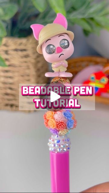 Reyna | DIY Crafter on Instagram: "How to make a beadable pen tutorial. These are super easy to make and really fun too! These beaded pens can be given as gifts or made for your small business. 
I made the tinker bell pen for my daughter and Harry Potter pen for my son. Let me know if you want any links to the supplies used. 
#beadedpens #beadablepens #disneydoorables #beads #beading #diycrafts #diytutorial #funcrafts" Harry Potter Pen, Disney Pens, Pen Tutorial, Pen Toppers, Beadable Pens, Toppers Diy, Pen Craft, Beaded Pens, Pen Diy