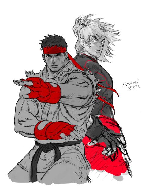 RYU KEN SFV x CVS2 sketch by Kandoken on DeviantArt Ryu And Ken, Kinu Nishimura, Ryu Ken, Ken Street Fighter, Street Fighter Tekken, Capcom Street Fighter, Capcom Vs Snk, Street Fighter 5, Capcom Vs