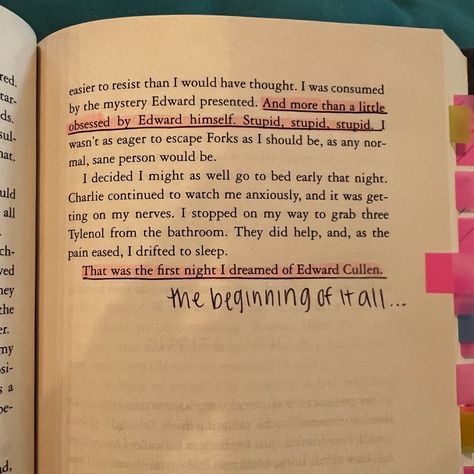 Annotating Twilight, Book Quotes Twilight, Twilight Reading Aesthetic, Twilight Book Quotes Aesthetic, Reading Twilight Aesthetic, Twilight Quotes Book, Bellward Aesthetic, Twilight Annotations, Twilight Bathroom