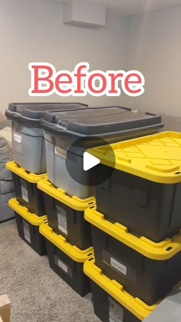 Alex Hansen on Instagram: "I love to help people to get more organized. Do you struggle with a messy house? Is your stuff all over the place? Let me help you with my shelf storage solutions.  If you are in Utah I can install it for you, if you live somewhere else I can also ship it.  . . #storage #storagebins #storagesolutions #storageideas #storagewars #garageorganization #garagegoals #storagebins #storagetote #storagerack #utah #reels #reelsinstagram #organization #totes #storagerack #realstate #utahrealestate #utahrealtor" Large Storage Shelf, Organisation, Shelving For Storage Totes, Shelves With Storage Bins, Hiding Storage Totes, Storage Bins For Shelves, Hidden Storage Solutions, Sock Bin Ideas, How To Organize Basement Storage