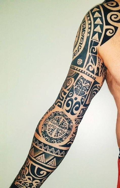 Maori Tattoos, Maori Arm Tattoo, Maori Sleeve Tattoo, Maori Tattoo Sleeve, Marquesan Tattoo, Maori Tattoo Meanings, Tiki Tattoo, Polynesian Tattoo Designs, Maori Tattoo Designs