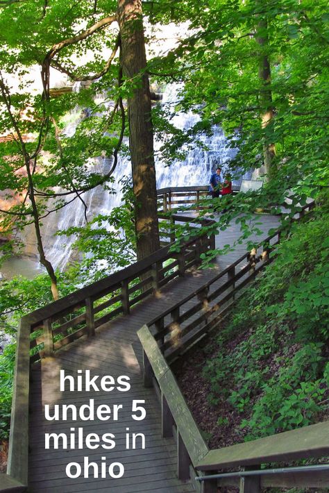 All of these hikes in Ohio are under five miles, making them perfect outdoor adventures for the whole family to enjoy. Nature, Ohio Hiking, Ohio Attractions, Ohio Vacations, Brandywine Falls, Cuyahoga Valley National Park, Ohio Travel, Us Road Trip, Nature Scenery