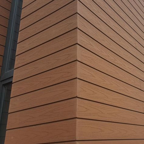 Wpc Exterior Cladding, Wpc Exterior Design, External Wall Cladding House Exteriors, Pvc Wall Panels Designs Outdoor, Outdoor Wall Panelling, Outdoor Wall Cladding Ideas, Pvc Wooden Wall Panels Designs, Outdoor Panel Wall, Wall Cladding Designs Exterior