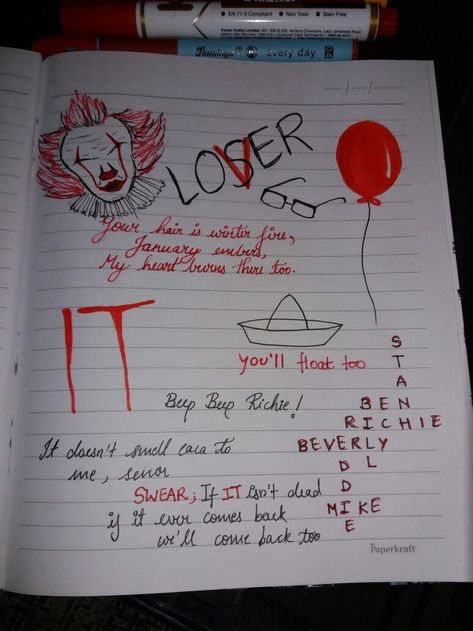 Drawing Ideas Horror Movie, It The Clown Movie Aesthetic, It Asethic 2017, Losers Club Drawings, It Pennywise Drawing, Movie Sketches Drawings, It Drawings Losers Club, It Art Stephen King, Horror Movie Art Drawing