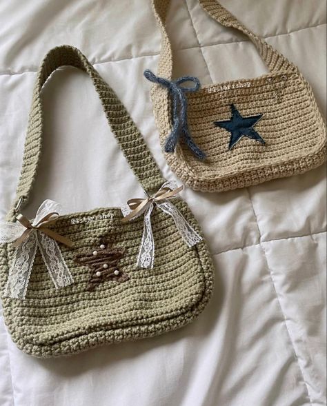 Star Bag, Mochila Crochet, Crochet Shoulder Bags, Crochet Fairy, Crochet Shop, Crochet Business, Crochet Design Pattern, Crochet Handbags Patterns, Crochet Stars