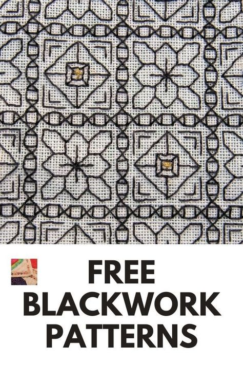 Stained Glass Patterns For Beginners, Free Stained Glass Patterns, Motifs Blackwork, Blackwork Embroidery Designs, Medieval Embroidery, Blackwork Embroidery Patterns, Blackwork Cross Stitch, Blackwork Designs, Blackwork Patterns