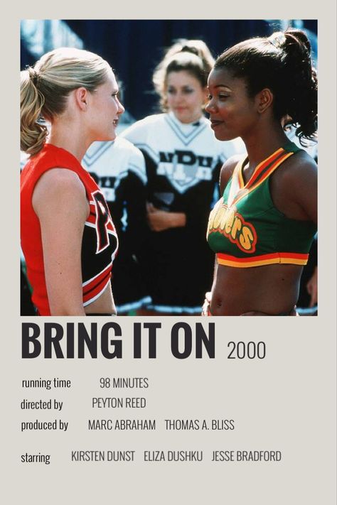 Bring It On Movie, Movies To Watch Teenagers, Cheerleading Squad, Girly Movies, Movie Card, Iconic Movie Posters, Most Paused Movie Scenes, Film Posters Minimalist, Great Movies To Watch