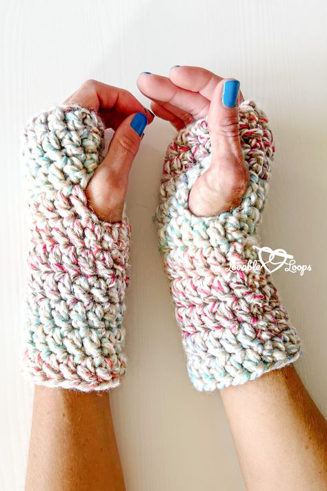 Amigurumi Patterns, Bulky Fingerless Mitts Free Pattern, Fingerless Crochet Mittens, Crochet Fingerless Gloves Bulky Yarn, Chunky Fingerless Gloves Crochet, Chunky Yarn Fingerless Gloves Crochet, Crocheted Fingerless Gloves Free Pattern Easy, Crochet Hat With Super Bulky Yarn, Crochet Fingerless Gloves Free Pattern Bulky Yarn