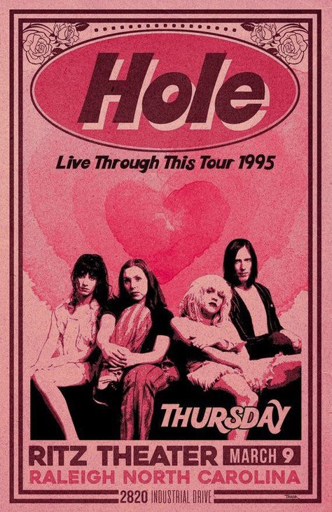 Rockstar Gf Posters, Hole Wallpaper Band, Punk Typeface, Vintage Band Posters Aesthetic, Hole Band Poster, Hole Poster, Vintage Band Posters, Love Lyrics, Punk Poster