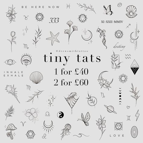 Drew Smith Tattoo | 🌟T I N Y T A T S🌟 Oh yeah, we’ve jumped on the tiny tats bandwagon😝😂 This is a limited offer for bookings made in DECEMBER ONLY- DM me… | Instagram Tiny Cute Girly Tattoos, Dainty Sticker Sleeve, Girly Flash Tattoo Ideas, December Tattoos Ideas, Tiny Book Tattoo, Tiny Hand Tattoos, Cute Minimalist Tattoo, Tattoo Small Ideas, December Tattoo