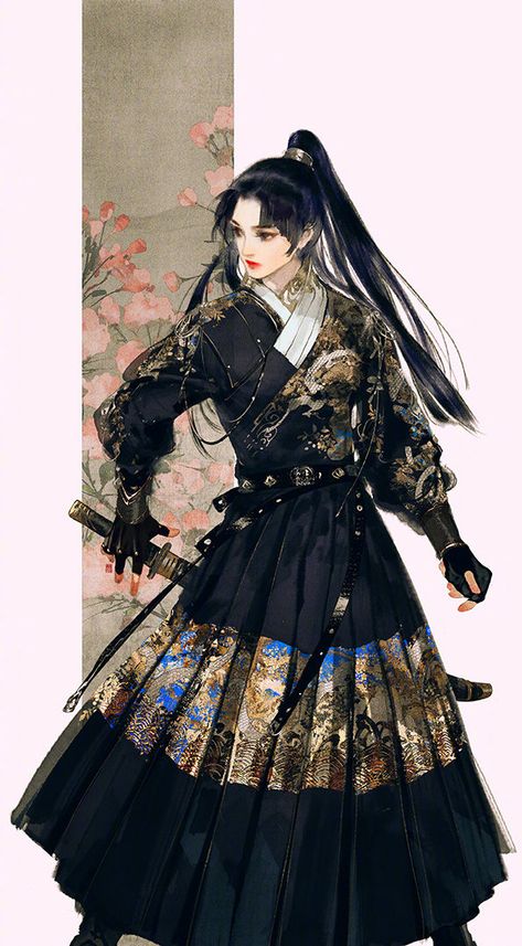 Kostum Peri, Guerriero Samurai, Samurai Girl, Ibuki Satsuki, Female Samurai, Mode Kimono, Art Asiatique, Chinese Art Girl, Samurai Art