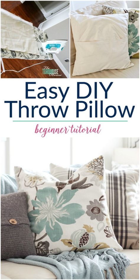 Couture, Patchwork, Easy Throw Pillows, Throw Pillow Covers Diy, Diy Throws, Pillow Covers Tutorial, Throw Pillow Diy, Diy Throw Pillows, Bantal Sofa